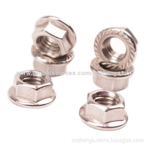 Stainless Steel Hexagon Flange Bolt Nuts, DIN6923